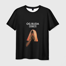 Мужская футболка 3D с принтом OG Buda в Петрозаводске, 100% полиэфир | прямой крой, круглый вырез горловины, длина до линии бедер | melon music | og buda | опг сити | русский рэп | рэп | тюмень | хип хоп