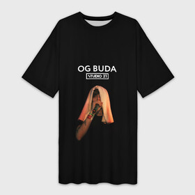 Платье-футболка 3D с принтом OG Buda в Петрозаводске,  |  | melon music | og buda | опг сити | русский рэп | рэп | тюмень | хип хоп