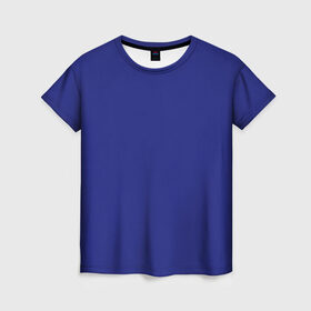 Женская футболка 3D с принтом Синий в Петрозаводске, 100% полиэфир ( синтетическое хлопкоподобное полотно) | прямой крой, круглый вырез горловины, длина до линии бедер | Тематика изображения на принте: blue | geometry | neon | texture | один тон | однотон | синий | текстура
