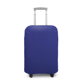 Чехол для чемодана 3D с принтом Синий в Петрозаводске, 86% полиэфир, 14% спандекс | двустороннее нанесение принта, прорези для ручек и колес | blue | geometry | neon | texture | один тон | однотон | синий | текстура