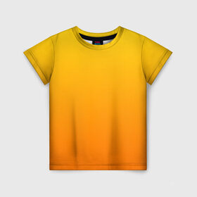Детская футболка 3D с принтом Оранжевый градиент в Петрозаводске, 100% гипоаллергенный полиэфир | прямой крой, круглый вырез горловины, длина до линии бедер, чуть спущенное плечо, ткань немного тянется | градиент | желтый | оранжевый | цвет