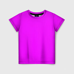 Детская футболка 3D с принтом Маджента (без рисунка) в Петрозаводске, 100% гипоаллергенный полиэфир | прямой крой, круглый вырез горловины, длина до линии бедер, чуть спущенное плечо, ткань немного тянется | маджента | однотонный | пурпурный | розовый | фиолетовый | фуксия | цвет