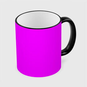 Кружка с принтом Маджента (без рисунка) в Петрозаводске, керамика | ёмкость 330 мл | Тематика изображения на принте: маджента | однотонный | пурпурный | розовый | фиолетовый | фуксия | цвет