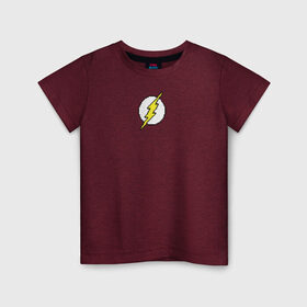 Детская футболка хлопок с принтом 8 Bit The Flash в Петрозаводске, 100% хлопок | круглый вырез горловины, полуприлегающий силуэт, длина до линии бедер | Тематика изображения на принте: the flash | vdzabma | флэш