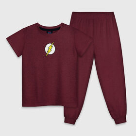 Детская пижама хлопок с принтом 8 Bit The Flash в Петрозаводске, 100% хлопок |  брюки и футболка прямого кроя, без карманов, на брюках мягкая резинка на поясе и по низу штанин
 | the flash | vdzabma | флэш