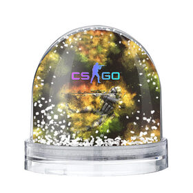 Снежный шар с принтом CS GO Gold dust в Петрозаводске, Пластик | Изображение внутри шара печатается на глянцевой фотобумаге с двух сторон | counter strike | cs go | контра | кс го