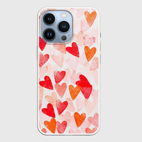 Чехол для iPhone 13 Pro с принтом Ванильные сердечки в Петрозаводске,  |  | 14 февраля | 8 марта | love | девочки | день святого валентина | женская | любовь | подружке | сердечки