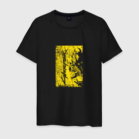 Мужская футболка хлопок с принтом Cyberpunk 2077 в Петрозаводске, 100% хлопок | прямой крой, круглый вырез горловины, длина до линии бедер, слегка спущенное плечо. | cyberpunk 2077 | samurai | киберпанк 2077 | самурай