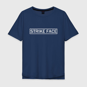 Мужская футболка хлопок Oversize с принтом Strike face в Петрозаводске, 100% хлопок | свободный крой, круглый ворот, “спинка” длиннее передней части | bad | crazy | evil | protest | rage | strike face | безумие | протест | сумасшедший | удар