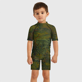 Детский купальный костюм 3D с принтом Зеркальный лес (Mirror forest) в Петрозаводске, Полиэстер 85%, Спандекс 15% | застежка на молнии на спине | зеркальный лес | камуфляж | картина лес | лес | лесной камуфляж | лесной пейзаж | обои | обои пейзаж | пейзаж