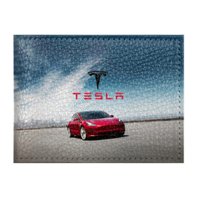 Обложка для студенческого билета с принтом Tesla Model 3 в Петрозаводске, натуральная кожа | Размер: 11*8 см; Печать на всей внешней стороне | Тематика изображения на принте: 3 | america | auto | car | electric | elon | model | motors | musk | tesla | usa | vehicle | авто | америка | илон | маск | модель | сша | тесла | электромобиль