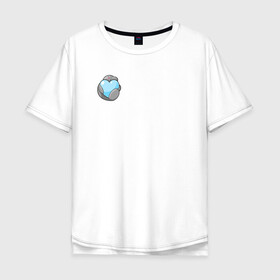 Мужская футболка хлопок Oversize с принтом Ламантин в Петрозаводске, 100% хлопок | свободный крой, круглый ворот, “спинка” длиннее передней части | ламантин | любовь | мило | парная | сердечко | сердце