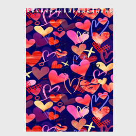 Скетчбук с принтом Love в Петрозаводске, 100% бумага
 | 48 листов, плотность листов — 100 г/м2, плотность картонной обложки — 250 г/м2. Листы скреплены сверху удобной пружинной спиралью | 14 february | 14 февраля | h | heart | love day | valentines day | валентин | день валентина | день влюбленных | день святого | день святого валентина | любовь | праздник | сердечко | сердце | февраль