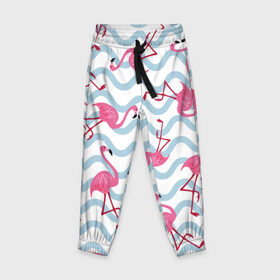 Детские брюки 3D с принтом Фламинго | Волны в Петрозаводске, 100% полиэстер | манжеты по низу, эластичный пояс регулируется шнурком, по бокам два кармана без застежек, внутренняя часть кармана из мелкой сетки | birds | drawing | fashion | feathers | flamingo | graphics | illustration | pink | stand | style | wings | youth | графика | иллюстрация | картинка | клюв | красивые | крылья | мода | молодежная | перья | птицы | рисунок | розовый | стиль | стоят