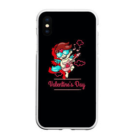 Чехол для iPhone XS Max матовый с принтом Valentines Day в Петрозаводске, Силикон | Область печати: задняя сторона чехла, без боковых панелей | angel | cupid | day | happy | heart | love | rose | valentine | valentines | ангел | валентин | валентина | валентинка | день | купидон | любовь | святого | святой | сердце