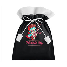 Подарочный 3D мешок с принтом Valentines Day в Петрозаводске, 100% полиэстер | Размер: 29*39 см | Тематика изображения на принте: angel | cupid | day | happy | heart | love | rose | valentine | valentines | ангел | валентин | валентина | валентинка | день | купидон | любовь | святого | святой | сердце