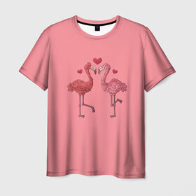 Мужская футболка 3D с принтом Love Forever в Петрозаводске, 100% полиэфир | прямой крой, круглый вырез горловины, длина до линии бедер | angel | cupid | day | flamingo | happy | heart | love | rose | valentine | valentines | ангел | валентин | валентина | валентинка | день | купидон | любовь | святого | святой | сердце | фламинго