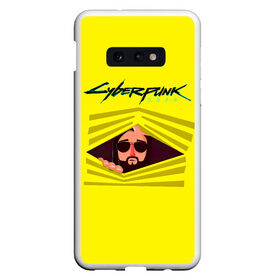 Чехол для Samsung S10E с принтом Cyberpunk 2077 в Петрозаводске, Силикон | Область печати: задняя сторона чехла, без боковых панелей | cyberpunk 2077 | hacker | maelstrom | militech | quadra | samurai | sci fi | technology | trauma team | v | будущее | игра | иероглифы | киану ривз | кибер | киберпанк | киборг | киборги | корпорация | лого | милитек | панк | роботы | самурай | т