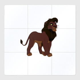 Магнитный плакат 3Х3 с принтом Шрам,кову,король лев в Петрозаводске, Полимерный материал с магнитным слоем | 9 деталей размером 9*9 см | кову | король лев | лев | шрам