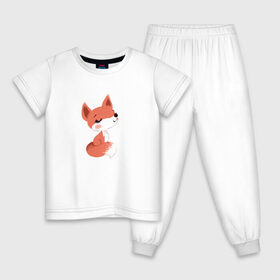 Детская пижама хлопок с принтом Лиса в Петрозаводске, 100% хлопок |  брюки и футболка прямого кроя, без карманов, на брюках мягкая резинка на поясе и по низу штанин
 | алиса | лисичка | пушистый хвост | рыжая | сестричка