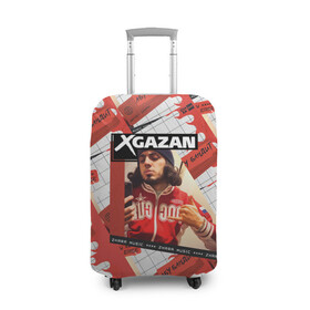 Чехол для чемодана 3D с принтом Клип Gazan - АБУ БАНДИТ в Петрозаводске, 86% полиэфир, 14% спандекс | двустороннее нанесение принта, прорези для ручек и колес | Тематика изображения на принте: gazan | абу бандит | клип | навести | охота | суету