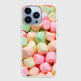 Чехол для iPhone 13 Pro с принтом маршмэлов зефирки нежные в Петрозаводске,  |  | marshmallow | вкусняшки | десерт | зефир | зефирчик | зэфир | маршмелоу | маршмэлов | мило | нежно | нежные зефирки | ронантичная еда | сладости | текстура