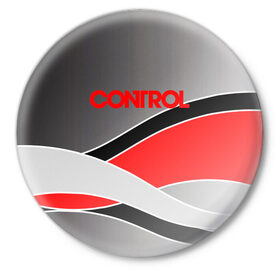 Значок с принтом CONTROL (S) в Петрозаводске,  металл | круглая форма, металлическая застежка в виде булавки | Тематика изображения на принте: control | game | remedy | tegunvteg | игры | контрол | ремеди