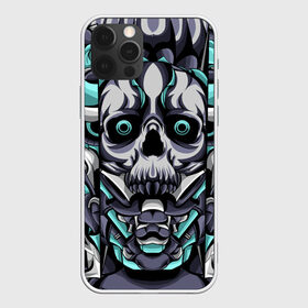 Чехол для iPhone 12 Pro Max с принтом Cyber Demon в Петрозаводске, Силикон |  | abstraction | demon | head | monster | skull | абстракция | арт | голова | демон | зубы | монстр | орнамент | рисунок | череп