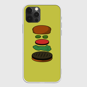 Чехол для iPhone 12 Pro Max с принтом Бургер в разборе в Петрозаводске, Силикон |  | Тематика изображения на принте: fastfood | food | pattern | бургер | бургер кинг | гамбургер | еда | макдональдс | паттерн | фастфуд