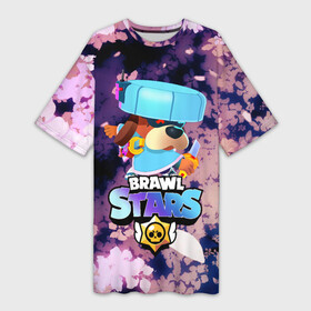 Платье-футболка 3D с принтом Brawl Stars   Ronin Ruffs в Петрозаводске,  |  | brawl | brawl ruffs | brawl stars | brawl stars ronin ruffs | brawler | colonel ruffs | leon | new brawler | ronin ruffs | ruffs | ruffus | starrforce | бравл | бравл собака | бравл старс | бравлер | гавс | генерал гавс | леон | ронин 