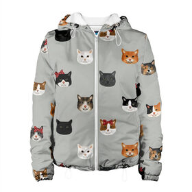 Женская куртка 3D с принтом Кошечки в Петрозаводске, ткань верха — 100% полиэстер, подклад — флис | прямой крой, подол и капюшон оформлены резинкой с фиксаторами, два кармана без застежек по бокам, один большой потайной карман на груди. Карман на груди застегивается на липучку | cat | cats | cosmos | kitten | mem | memes | rose | roses | глаза | глазки | киска | космос | кот | котёнок | котик | котики | котэ | котята | кошак | кошка | кошки | красивая | мем | мемчики | милая | прикольная | розы | светлая