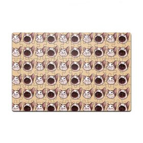 Пазл магнитный 126 элементов с принтом поп кэт в Петрозаводске, полимерный материал с магнитным слоем | 126 деталей, размер изделия —  180*270 мм | Тематика изображения на принте: popping cat | кот | мем