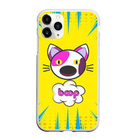 Чехол для iPhone 11 Pro матовый с принтом PoP CaT BooP в Петрозаводске, Силикон |  | boom | meme | pop art | popping | бум | буп кот | котик | мем | поп арт | ретро | стиль