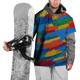 Накидка на куртку 3D с принтом Разноцветная абстракция в Петрозаводске, 100% полиэстер |  | Тематика изображения на принте: абстракция | картина | масло | полосы | холст | цвет | яркость