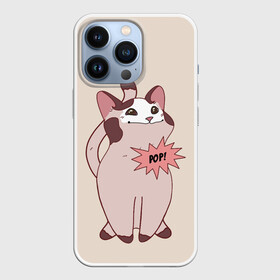 Чехол для iPhone 13 Pro с принтом Pop Cat в Петрозаводске,  |  | baby | cat meme | kitty | meme | meow | pop cat | буп | взгляд кота | голова кота | детям | животные | звери | киска | кот мем | коты | котята | кошак | кошка | малыш | мемы | мультяшный | мяу | питомец | приколы | пушистый