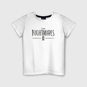 Детская футболка хлопок с принтом Little Nightmares 2 в Петрозаводске, 100% хлопок | круглый вырез горловины, полуприлегающий силуэт, длина до линии бедер | little nightmares | игра | страшилка | страшная игра | ужас | хоррор