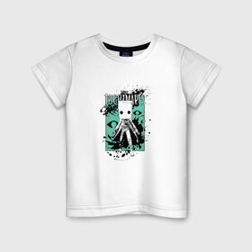 Детская футболка хлопок с принтом Little Nightmares в Петрозаводске, 100% хлопок | круглый вырез горловины, полуприлегающий силуэт, длина до линии бедер | little nightmares | брызги | игра | краска | литл найтмер | персонаж | хоррор