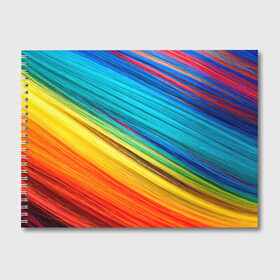 Альбом для рисования с принтом цветной мех диагональ в Петрозаводске, 100% бумага
 | матовая бумага, плотность 200 мг. | волокна | геометрия | диагональ | краски | мех | полоски | полосы | радуга | текстура | цвета | яркий