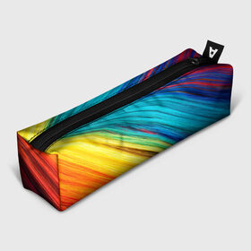 Пенал 3D с принтом цветной мех диагональ в Петрозаводске, 100% полиэстер | плотная ткань, застежка на молнии | волокна | геометрия | диагональ | краски | мех | полоски | полосы | радуга | текстура | цвета | яркий