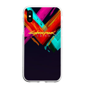 Чехол для iPhone XS Max матовый с принтом CYBERPUNK 2077 CITY в Петрозаводске, Силикон | Область печати: задняя сторона чехла, без боковых панелей | 2077 | cd projekt red | cyberpunk | cyberpunk 2077 | game | samurai | арт | будущее | видеоигра | игра | киберпанк | киберпанк 2077 | киборг | киборги