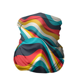 Бандана-труба 3D с принтом Цветные волны в Петрозаводске, 100% полиэстер, ткань с особыми свойствами — Activecool | плотность 150‒180 г/м2; хорошо тянется, но сохраняет форму | abstract | color | waves | абстракция | волны