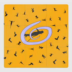 Магнитный плакат 3Х3 с принтом ТЁПЛЫЙ ВЕТЕР в Петрозаводске, Полимерный материал с магнитным слоем | 9 деталей размером 9*9 см | rope jumping | адреналин | дух | прыжки с веревкой | спорт | тёплый ветер | экстремальный спорт | экстрим