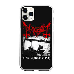 Чехол для iPhone 11 Pro матовый с принтом Mayhem в Петрозаводске, Силикон |  | black | mayhem | metal | music | rock | skull | блэк | гитара | группа | метал | музыка | рок | череп | электрогитара