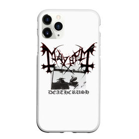 Чехол для iPhone 11 Pro матовый с принтом Mayhem в Петрозаводске, Силикон |  | black | mayhem | metal | music | rock | skull | блэк | гитара | группа | метал | музыка | рок | череп | электрогитара