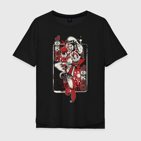 Мужская футболка хлопок Oversize с принтом joker в Петрозаводске, 100% хлопок | свободный крой, круглый ворот, “спинка” длиннее передней части | boxungб джокер | joker | muay thai | бокс | муай тай