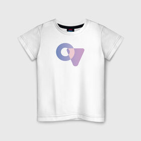 Детская футболка хлопок с принтом фигура в Петрозаводске, 100% хлопок | круглый вырез горловины, полуприлегающий силуэт, длина до линии бедер | график | круг | логотип | рисунок | треугольник | фигуры