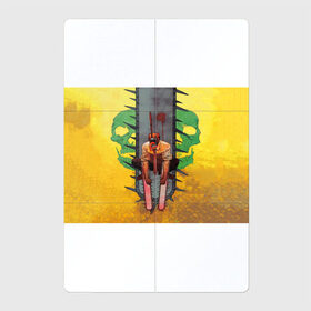 Магнитный плакат 2Х3 с принтом Человек бензопила демон в Петрозаводске, Полимерный материал с магнитным слоем | 6 деталей размером 9*9 см | anime | chainsaw man | manga | аниме | бензопила | демон | желтый | манга | ржавчина | человек бензопила | череп.