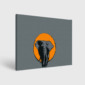Холст прямоугольный с принтом Африканский Слон в Петрозаводске, 100% ПВХ |  | африка | графика | дикий мир | животное | персонаж | природа | рисунок | слон