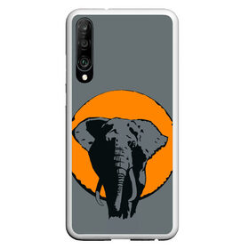 Чехол для Honor P30 с принтом Африканский Слон в Петрозаводске, Силикон | Область печати: задняя сторона чехла, без боковых панелей | африка | графика | дикий мир | животное | персонаж | природа | рисунок | слон