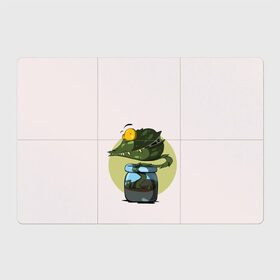 Магнитный плакат 3Х2 с принтом Хищник в банке в Петрозаводске, Полимерный материал с магнитным слоем | 6 деталей размером 9*9 см | графика | мир растений | мухоловка | персонаж | природа | рисунок | хищное растения